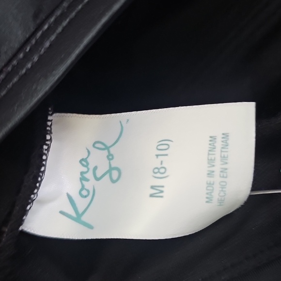 Kona Sol Shirred Front High Neck Tankini Top Swimsuit Top Women's - Picture 6 of 6